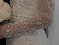 Свадебное платье 👰 в идеальном состоянии , одевалось один раз) рукава съемные,