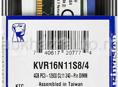 Оперативная память 4ГБ DDR3 Кингстон 1600
