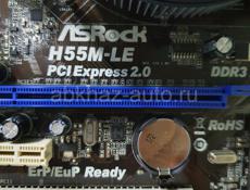 Материнская плата ASRock H55M-LE с процессором Core i3