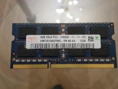 Оперативная память ддр 3 . 4 гига ОЗУ для ноутбука RAM ddr 3.  4 gig of RAM for laptop