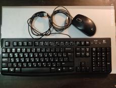 Продам проводную клавиатуру+мышь Logitech K120