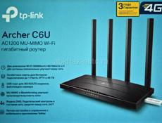 Роутер Wi-Fi гигабитный TP-LINK Archer C6U (4x1Gbit, 2.4/5GHz, 4G) + 4G модем