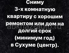 Сниму 3х комнатную квартиру или дом на год