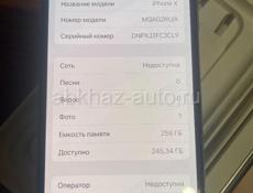 IPhone X silver 256gb 