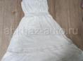 Платье белое длинное льняное