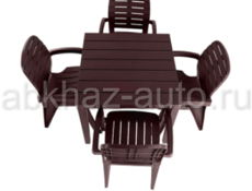 Стол и кресло из пластика 