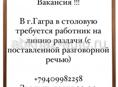 Требуются посудомойщица и работник на линию раздачи 