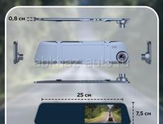 Зеркало видеорегистратор сенсорный с камерой заднего вида / Видеорегистратор автомобильный / Подарок под заказ