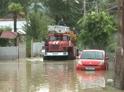 Мощный грозовой фронт привел к повышению уровня рек в Абхазии и подтоплениям