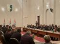 Президент Абхазии Аслан Бжания провел встречу с членами правительства, главами районов и представителями общественности