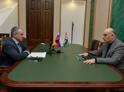 Президент Абхазии Аслан Бжания встретился с замглавы Минэкономразвития России Дмитрием Вольвачем.