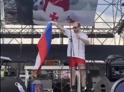 В МИДе ответили на осквернение флага России грузинским артистом в Тбилиси
