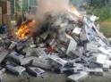 27 000 пачек контрафактных сигарет из Абхазии сожгли в Сочи